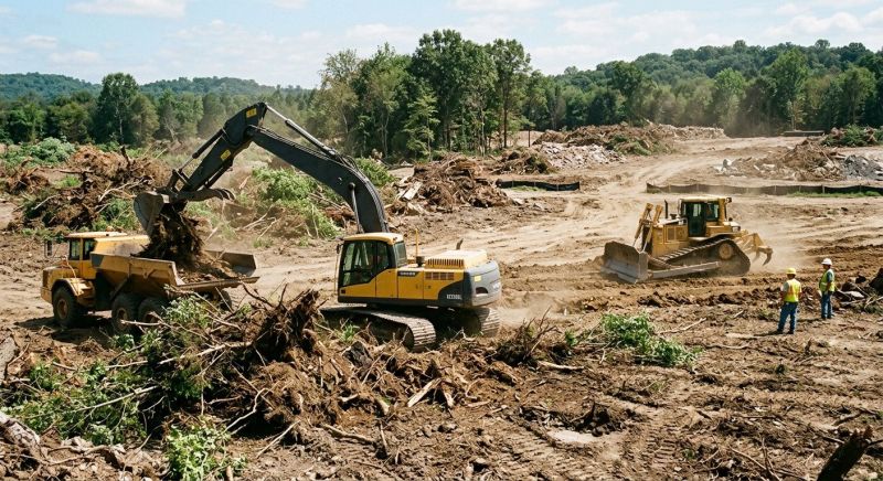 Construction Site Land Clearing in Marietta, GA