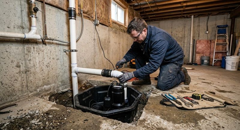 Sump Pump Relocation in Manchester, NH